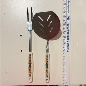 Ekco Spice of Life Chromium Plated Slotted Spatula & Fork, Made in the USA